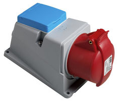 Mynd af Veggtengill 400V 16A 3P+N+E/Sc