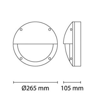 Mynd af Veggljós Retina Eyelid LED 472lm Sv