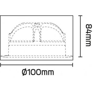 Mynd af Loftljós ÁF Gyro Surface Round 9W Hv.
