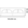 Mynd af Loftljós ÁF Gyro Surface Square 2x9W Hv.