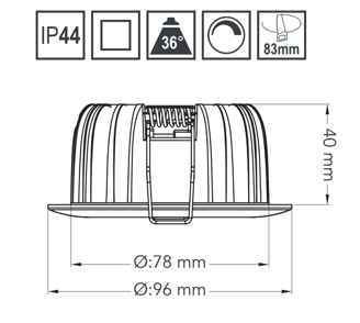 Mynd af Loftljós IF Qi Allround 360 WD 10W 1800-3000K Hvítt