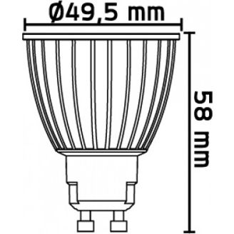 Mynd af LED-pera GU10  6,5W/2700K Hv.