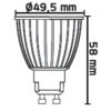 Mynd af LED-pera GU10  6W/2700K Gr.