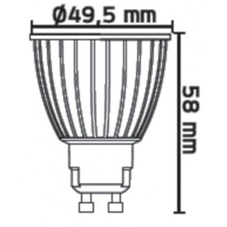 Mynd af LED-pera GU10  6W/2700K Gr.