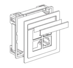 Mynd af Miðja f/4xRJ45 LexCom CYB Ál