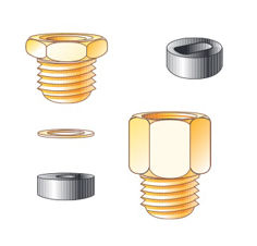 Mynd af Nippill ½"  f/rör flatur