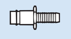 Mynd af Nippill Ergo08 3/8" 10mm slöngutengi
