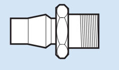 Mynd af Nippill ErgoNIP 10 Utangengjur 3/8" BSP