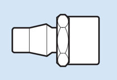 Mynd af Nippill ErgoNIP 10 Innangengjur 1/2" BSP