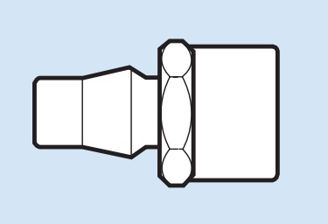 Mynd af Nippill ErgoNIP 10 Innangengjur 1/2" BSP