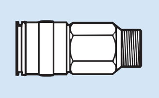 Mynd af Kúpling 10 3/8"  BSP Utangengjur