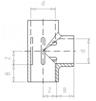 Mynd af PVC Lím Té 160mm