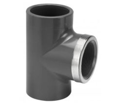 Mynd af PVC Lím Múffu Té 40mm x   1 1/4" m/Styrkingu