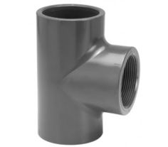 Mynd af PVC Lím Múffu Té 63mm x  2" m/Styrkingu