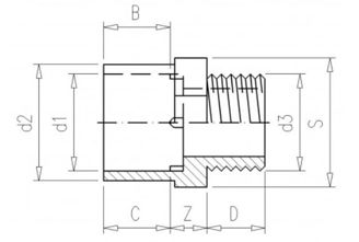 Mynd af PVC Lím Nippil-Nippiltengi 40mm x    1" 