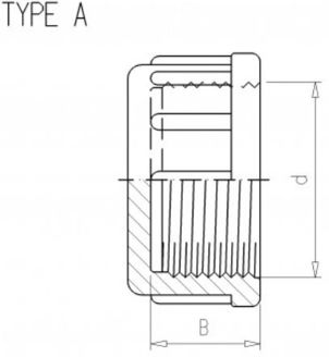 Mynd af PVC Skrúfað Botnlok      3/4" 