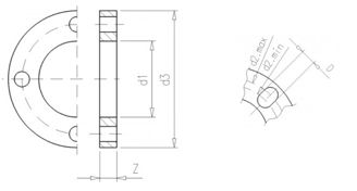 Mynd af PVC Lím Flangshringur  50mm