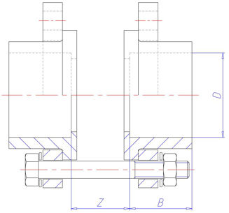 Mynd af PVC Lím Flangsasett m/Boltum  90mm
