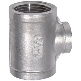 Mynd af Minnkunar-Té     3/4x      1/2" Ryðfrítt