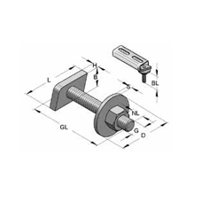 Mynd af Brautarbolti M8 x 40mm