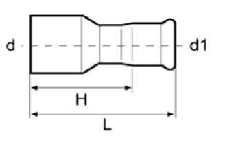 Mynd af Press Nippil-Minnkun Ryðfrí  35 x 15 mm