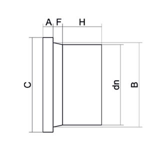 Mynd af Flangskragi DN 110 - SDR 17
