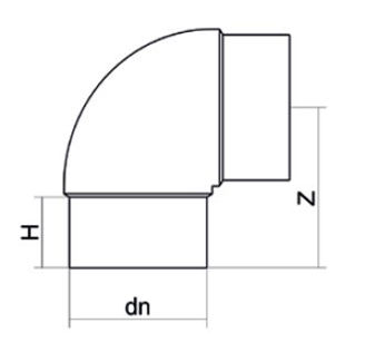 Mynd af Hné DN 25 - SDR 11