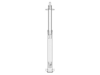 Mynd af Stillanleg framlengingara stöng fyrir E2 Loka DN 125-150  1,8-2,5m