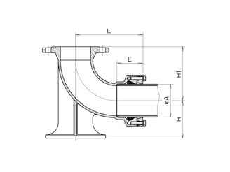 Mynd af S.2000 Hné fótur DN 100/110