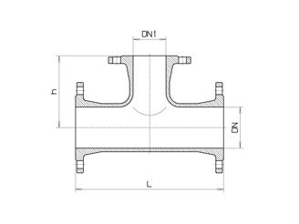 Mynd af Flangs Té DN 150