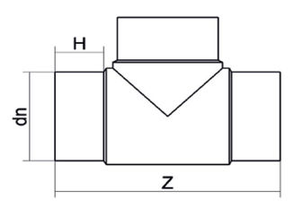 Mynd af Té DN 280 - SDR 17