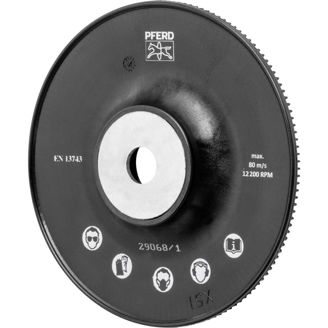 Mynd af Haldari fyrir 125mm M14 með kæliraufum fiber og flókaskífurr