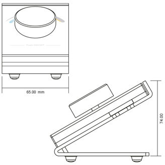 Mynd af Borðdimmer snúinn DW RF LED