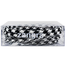 Mynd af Tausnúra hvít/svört houndstooth 2mtr