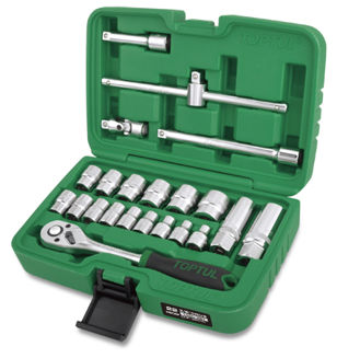 Mynd af 22 hluta topplyklasett 3/8"