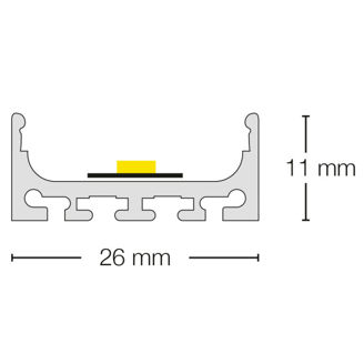 Mynd af Álprófíll B1 Low 26x11mm 2m