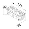 Mynd af Dós f/3x230V búnað  í gólfbox