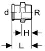 Mynd af Press Nippil-Tengi Galvaniserað 15mm x       3/8"