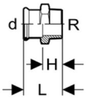 Mynd af Press Nippil-Tengi Galvaniserað 15mm x       3/8"