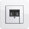 Mynd af Gira USB hleðslutengill 3A