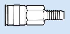 Mynd af Öryggiskúpling 10SE 5/16" 8mm Slöngutengi