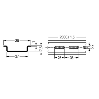 Mynd af Dinskinna 35/7,5 2000mm