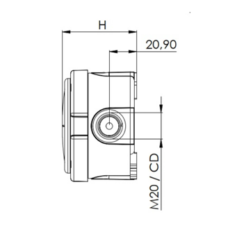 Mynd af Tengidós f/nippla Ø 82x57mm Sv.