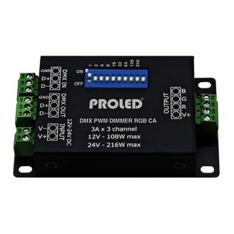 Mynd af DMX-PWM LED stýring 3.rása