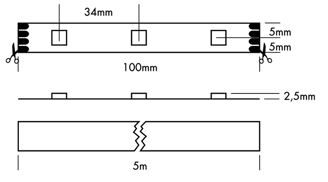Mynd af LED-borði Flexstrip RGB 34mm 5m