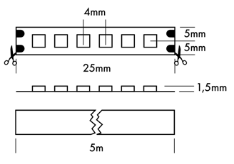 Mynd af Flex strip 1200-90 Single Extra Bright