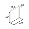Mynd af Modular Split Medium Hvítt/Gyllt
