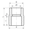 Mynd af PP-R FS Minnkun 63x50mm