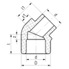 Mynd af PP-R FS Nippil Hálfhné 32mm