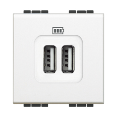 Mynd af Living Light USB hleðslut. 2xA Hv.